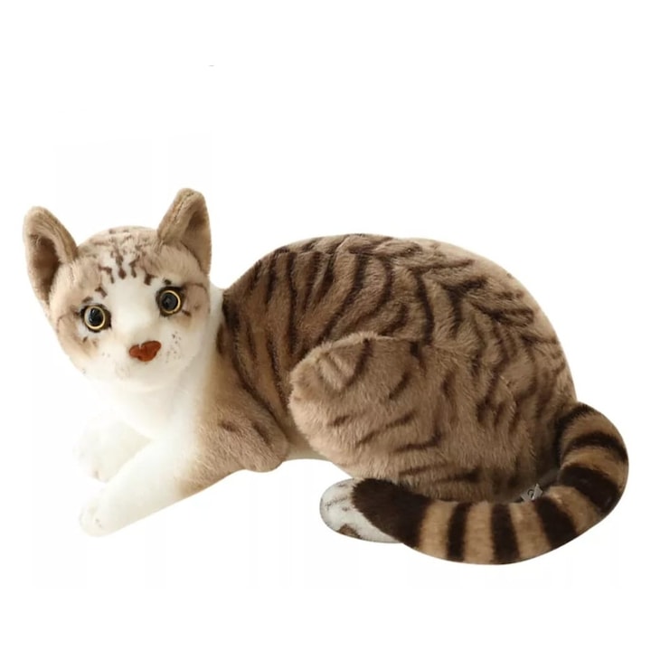 Pisicuta de plus, miauna, multicolor, 26 cm