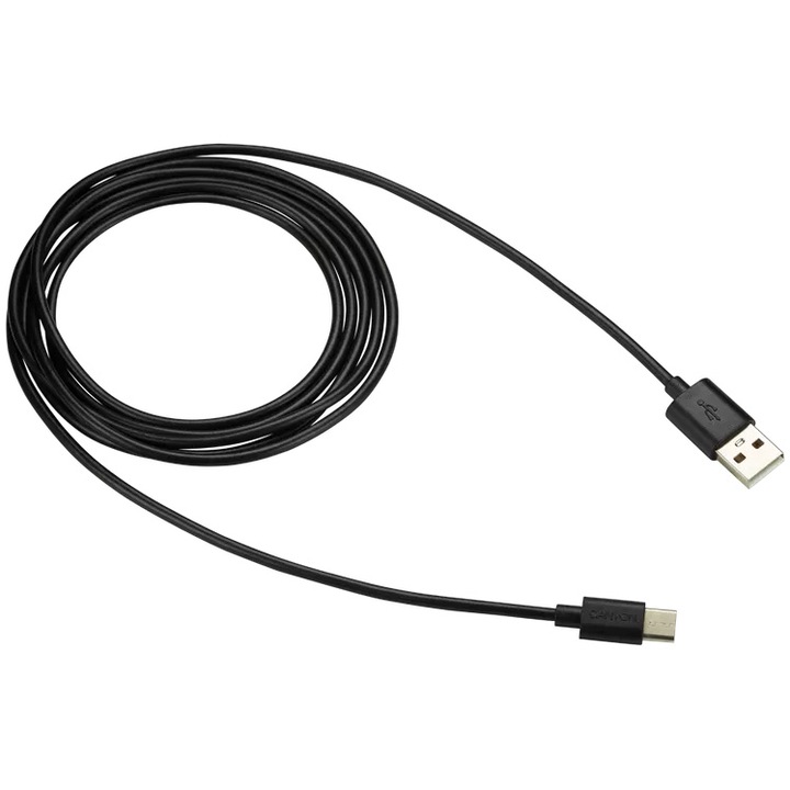 Cablu de date Canyon, UC-2 USB-C 5W, 1m, Black (CNE-USBC2B)