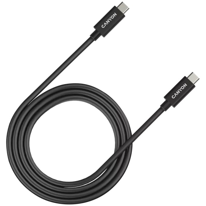 Cablu de date Canyon, UC-44 USB-C to USB-C 240W 40Gbps 4k, 1m, Black (CNS-USBC44B)