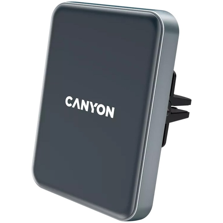 Suport auto telefon cu incarcare Wireless Canyon, CA-15 15W Megafix Magnetic, Black (CNE-CCA15B)