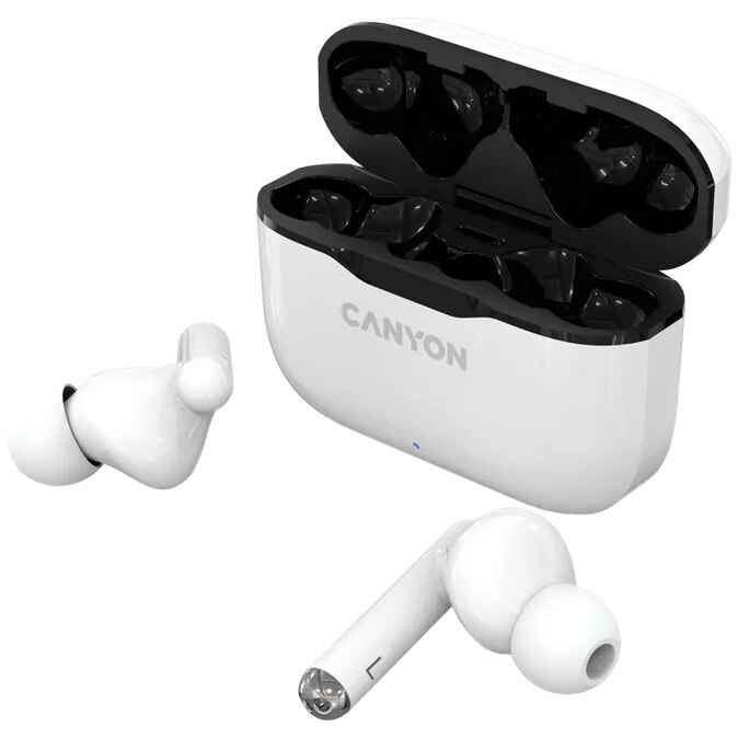 Casti bluetooth Canyon, TWS-3 White (CNE-CBTHS3W)