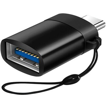 Adaptor Conversie USB 3.0 OTG La USB Type-C, USB-A, USB-C, Negru
