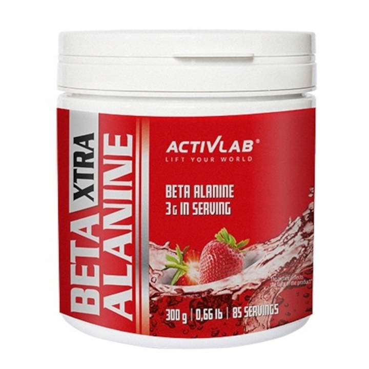 Supliment inainte de antrenament, ActivLab Beta-Alanine XTRA, capsuni, 300g