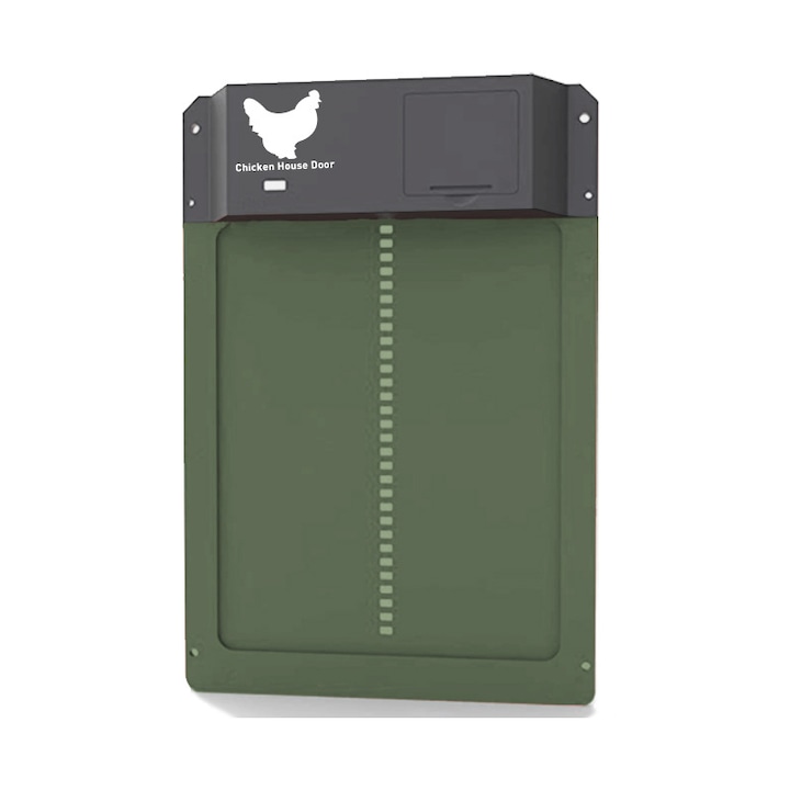 Usa automata cotet gaini USSPY, senzor de lumina, inchidere automata rasarit-apus, rezistent la apa ip44, verde