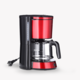 Cafetiera Severin, S4817, capacitate 1.25 litri, carafa din sticla, mod stand-by, filtru detasabil si lavabil, buton on/off, rezervor de apa gradat, material otel inoxidabil, rosu