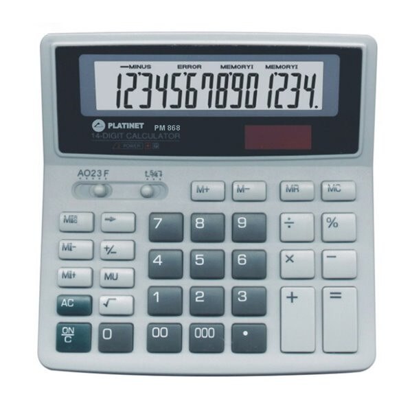 Calculator de birou Platinet PMC868, 14 Digit