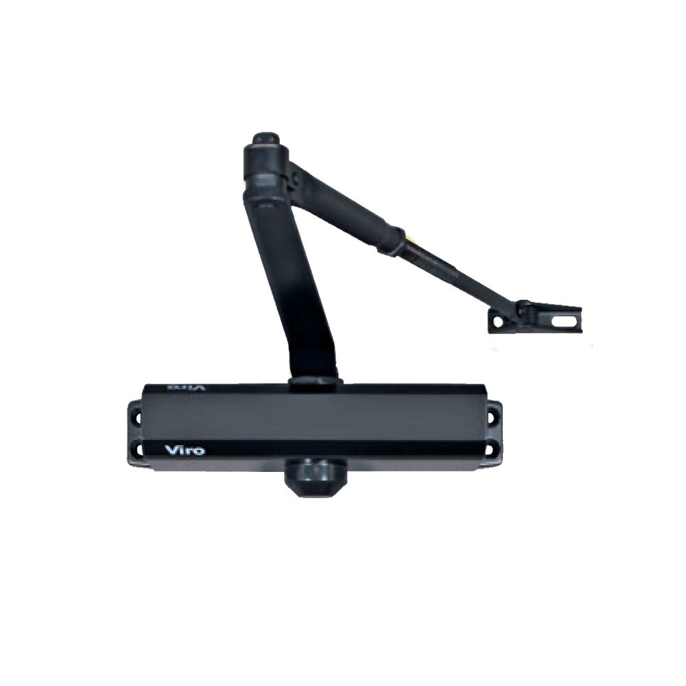 Amortizor Viro, fara punct de oprire, aluminiu, 223x44,5x72 mm, negru