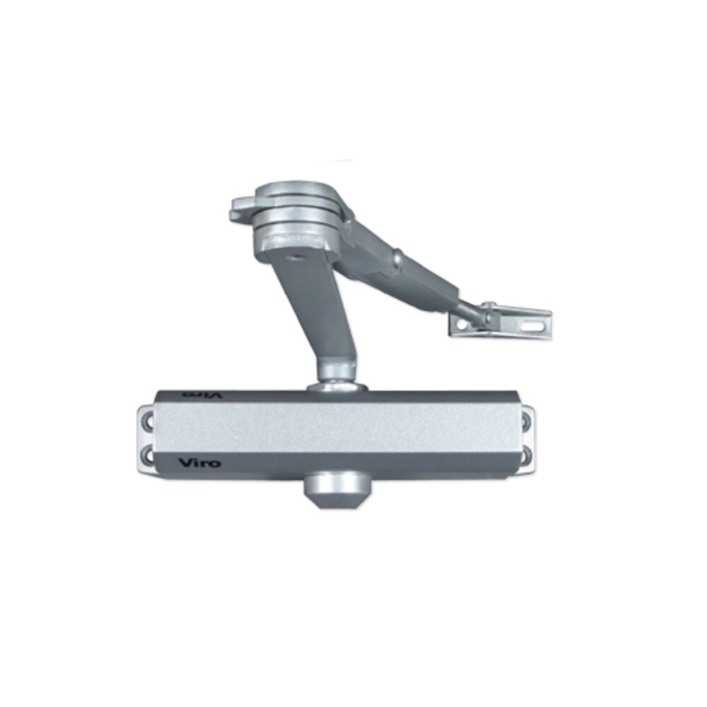 Amortizor Viro, cu punct de oprire reglabil, aluminiu, 223x44,5x72 mm, gri