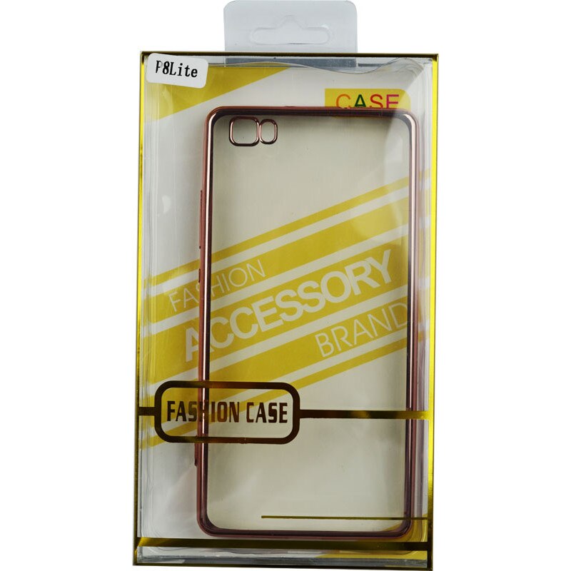 Husa E-TPU Mobile Tuning pentru HUAWEI P8 LITE, margine rose gold, Blister Retail