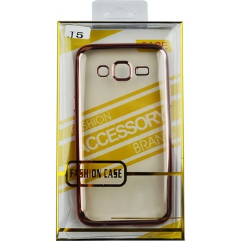Husa E-TPU Mobile Tuning pentru SAMSUNG J5 2015 J500, margine rose gold, Blister Husa E-TPU Mobile Tuning pentru SAMSUNG J5 2015 J500, margine rose gold, Blister