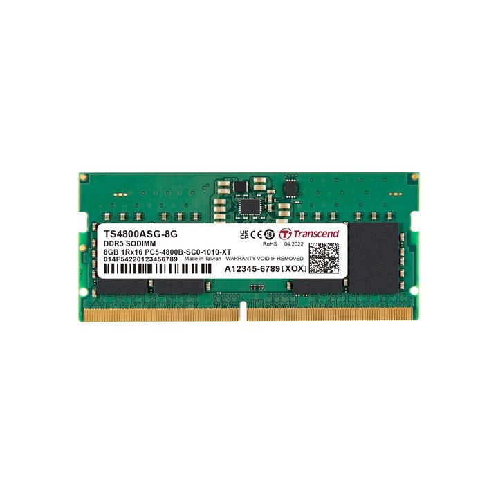 Transcend JetRam DDR5 8GB (1x8GB) 4800MHz CL40 1.1V Notebook memória