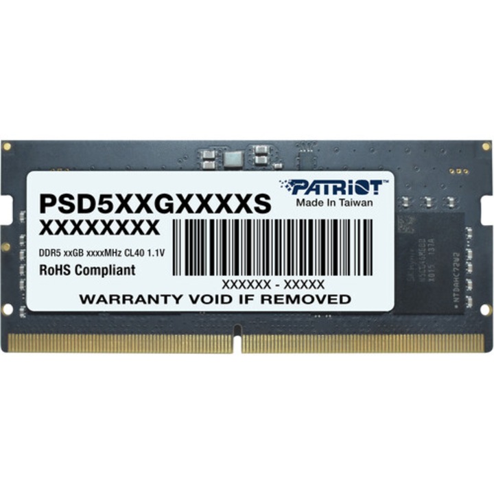 Patriot Signature Line DDR5 32 GB (1x32GB) 4800 MHz CL40 1.1V памет за лаптоп