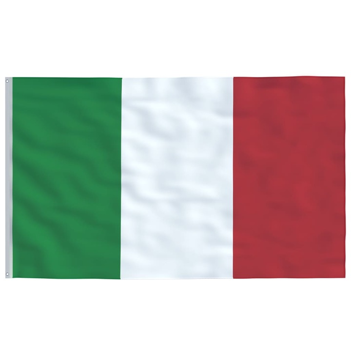 Флаг на Италия и алуминиев стълб vidaXL, 6,23 м