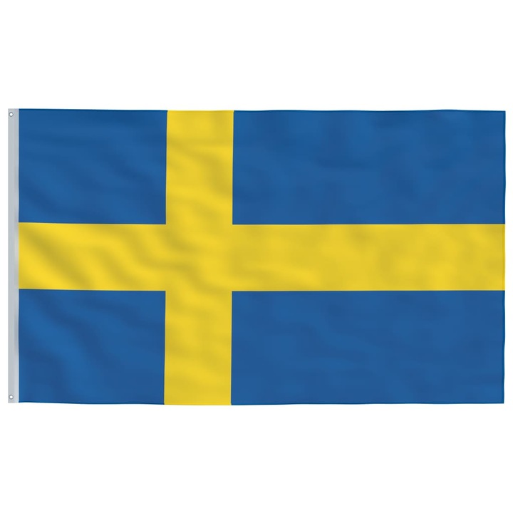 Шведско знаме и алуминиев стълб vidaXL, 6,23 м