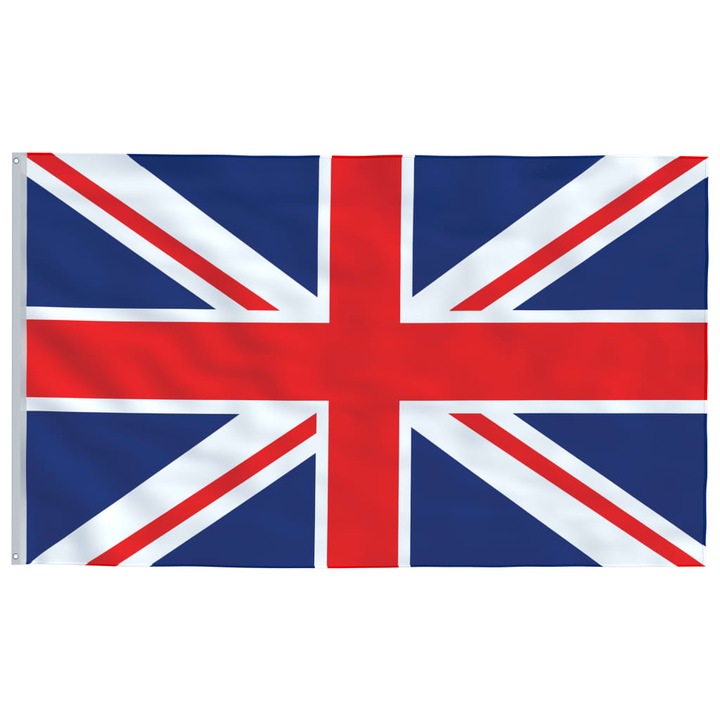 Флаг на Великобритания и алуминиев стълб vidaXL, 6,23 м