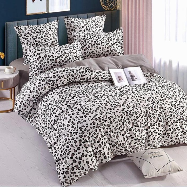 Lenjerie de pat cu Elastic, Dormy, 180x200, Gerald, Finet, 6 Piese