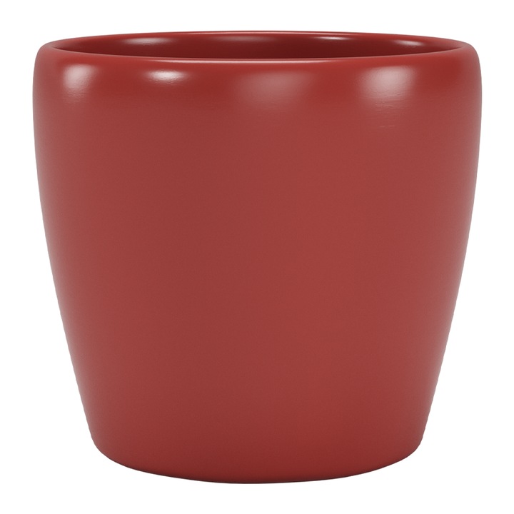 Ghiveci ceramic Nubia pentru Cactusi, cu diametrul de 10 cm, culoare rosu