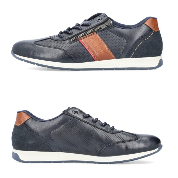 Pantofi barbati, Rieker, Piele, Albastru, 41
