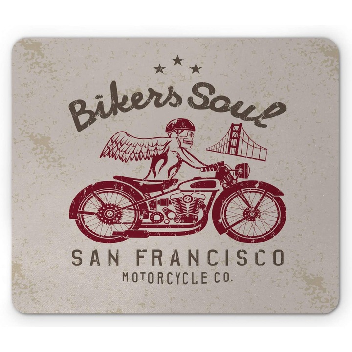 Mousepad Bikers Soul - San Francisco 22x18 cm, Creative Rey®