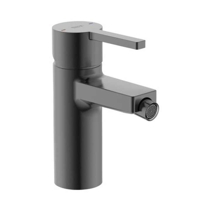 Baterie bideu monocomanda Roca Naia brushed titanium black