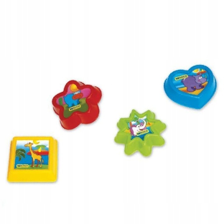 Set jucarii nisip, Wader, 4 bucati, Plastic, Multicolor