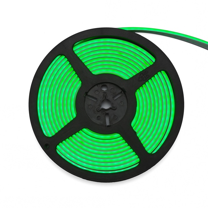 Furtun LED Neon Flex 12V, 6W/m, Lumina Verde