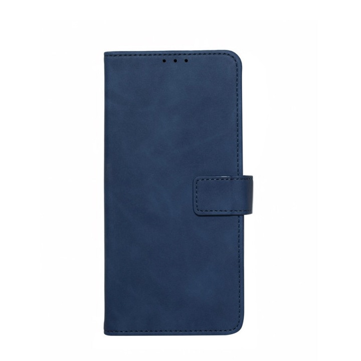 Калъф-книга, съвместим със Samsung Galaxy A52 / A52S, Stylish Book, пълно покритие, клипс с магнитно затваряне, 3 вътрешни отделения тип джоб, син