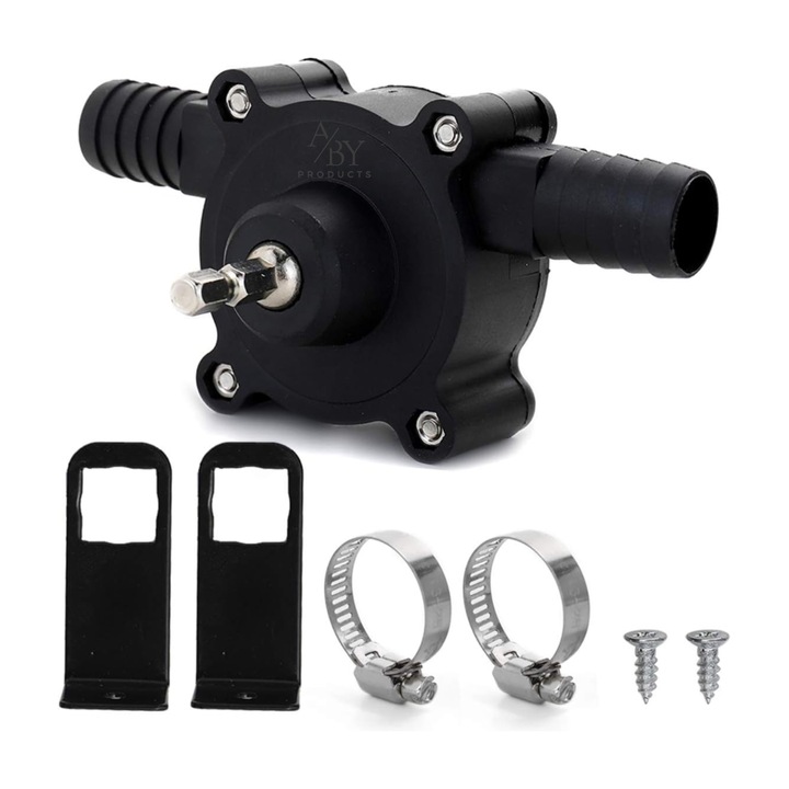 Pompa Transfer Lichide pentru Bormasina ABY PRODUCTS, Electrica, cu Autoamorsare, Portabila, Neagra