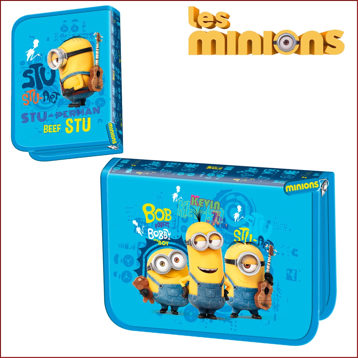 Несесер Disney Миньоните,1 цип, 2 клапи, Син - eMAG.bg