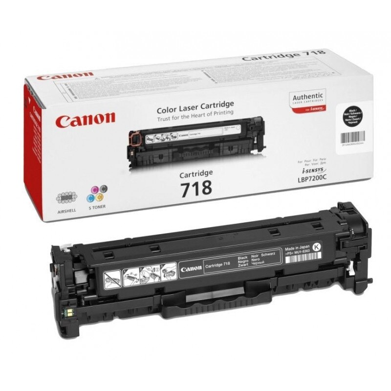 Cartus Original CRG-718BK,Canon I-Sensys LBP7200CDN,LBP7210 CDN,LBP7600,LBP7660 CDN,LBP7680 CDN,Sensys MF720,724,726CDW,729,MF8300,MF8330,MF8550,FD4911-C BLK 3.4K