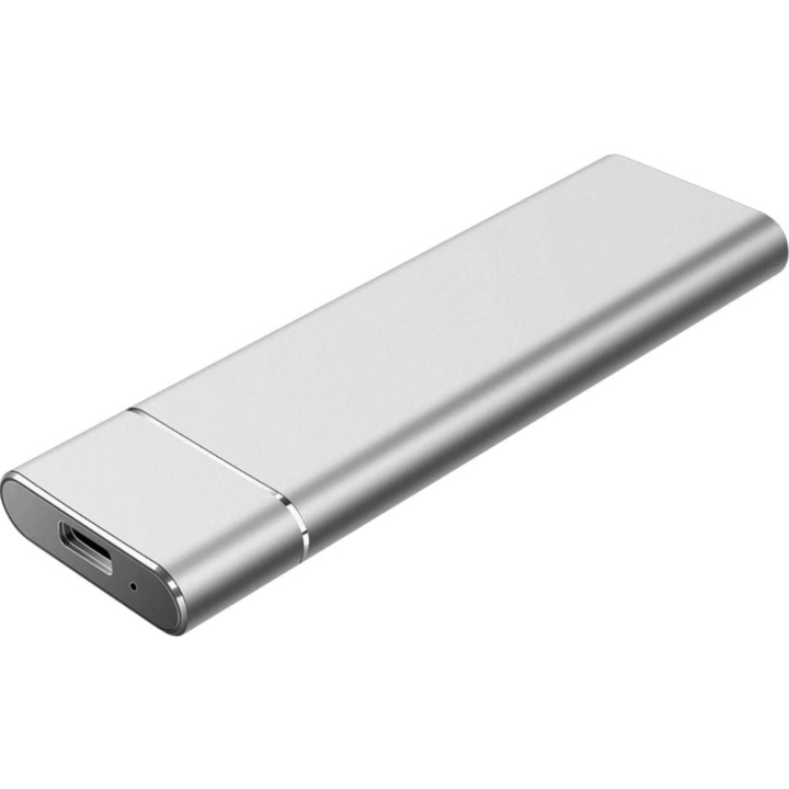 Hard disk extern USB 3.1 A89 1TB pentru PC, Mac, Desktop, Laptop, Argint