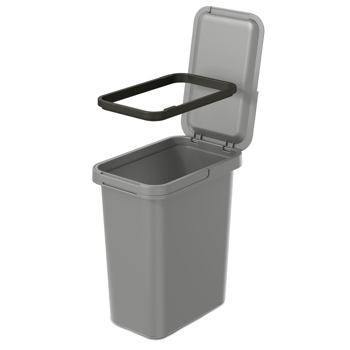 Systema szemetes, sima szürke, 12L