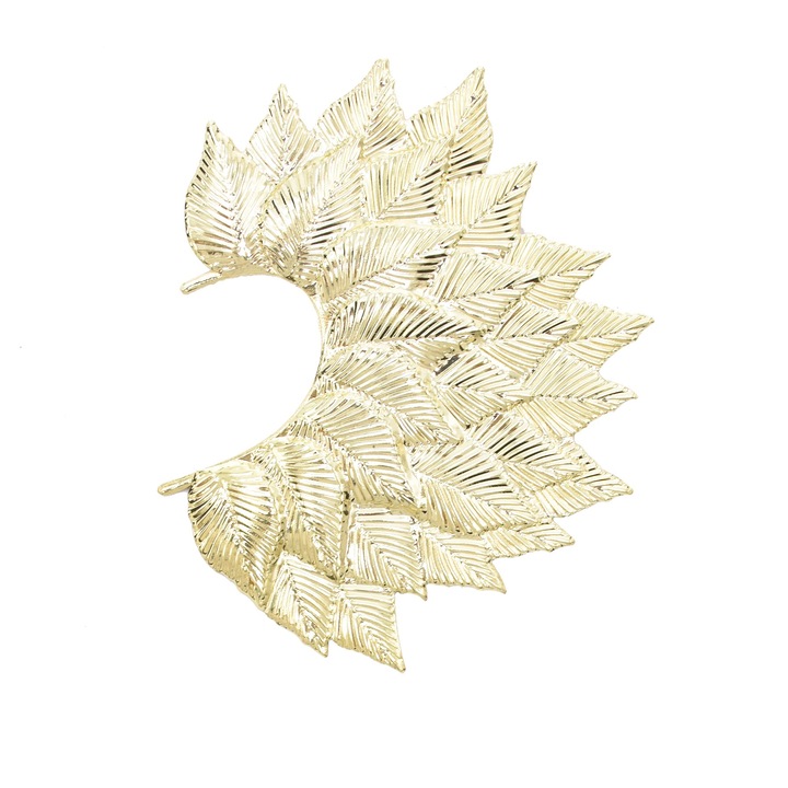 Cercel ear cuff, auriu, cu frunzulite, Patricia C5, Pursehuit