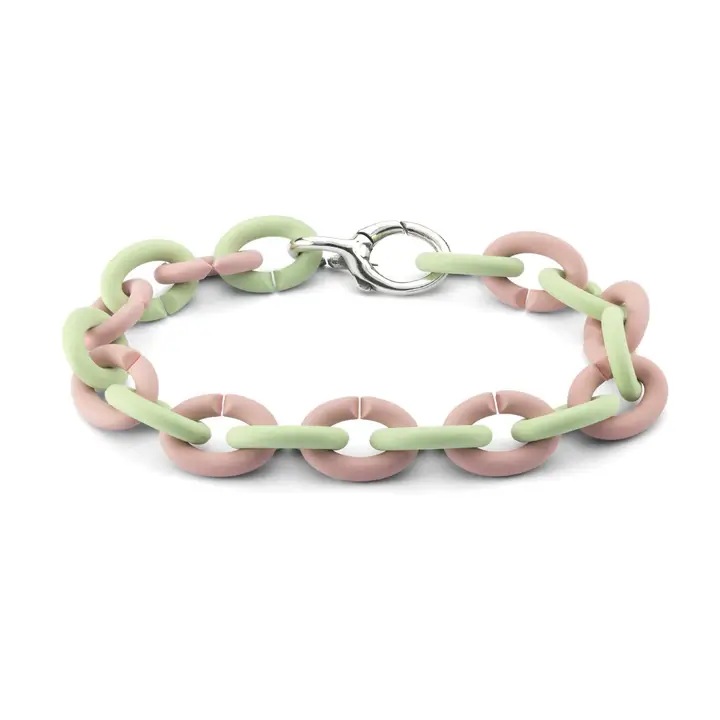 Bratara X Jewellery, culori pastelate si inchizatoare din argint, 21 c m