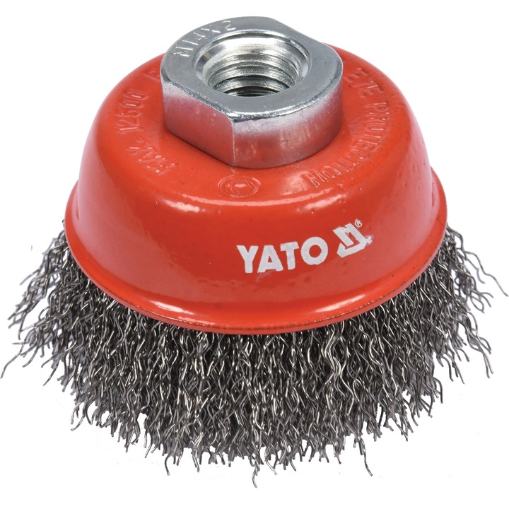 Perie slefuire, Yato, 65mm, Filet M14, Rosu/Argintiu