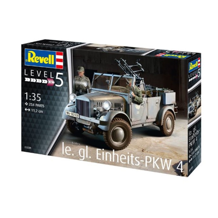 Vehicul militar de construit Revell Einheits-PKW Kfz.4 254 piese
