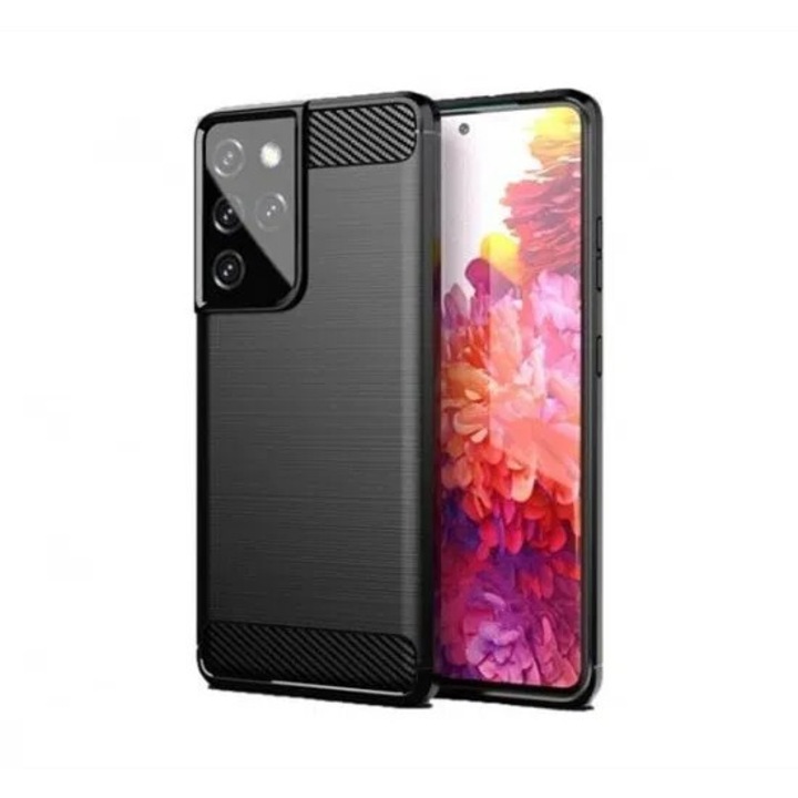 Forcell Carbon Samsung Galaxy Galaxy S23 Plus hátlap tok fekete (70144) (FO70144)
