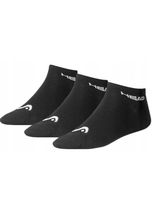 Комплект 3 чифта дамски чорапи, Head, Памук/Полиестер, Черни, 35-38 EU