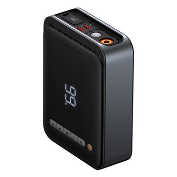 Starter pentru masina, Baseus, Super Energy, Powerbank, Compresor, 8000mAh, 1000A USB, Negru