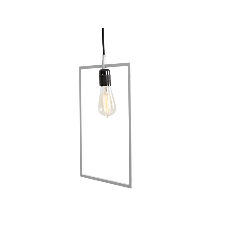 Lampa suspendata, Customform, Metal, 60 W, Alb