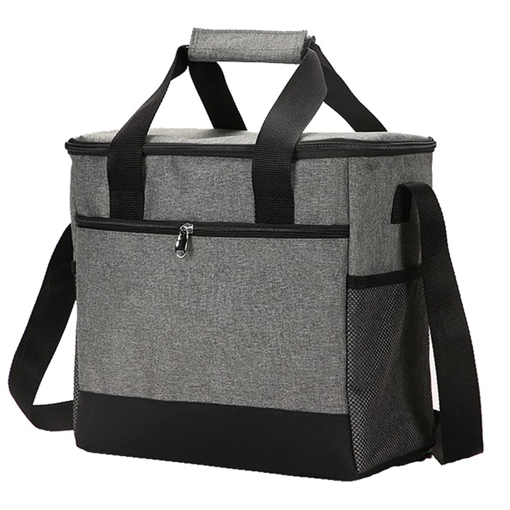 Geanta termo-izolanta, Panza/Spuma/Poliuretan, 29x17x30cm, Gri