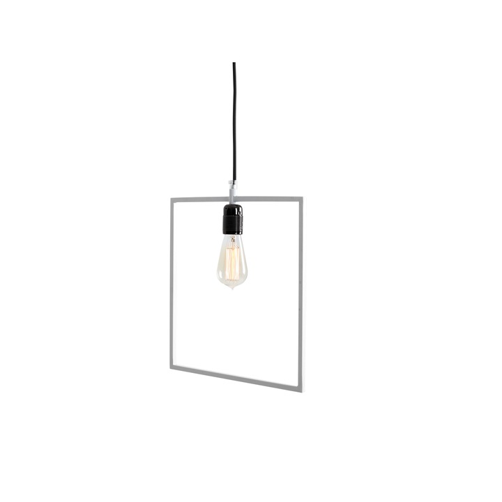 Lampa suspendata, Customform, Metal, 60 W, Alb