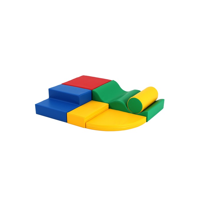 Loc de joaca pentru copii, IGLU Soft Play, Spuma, 6 Forme, Multicolor