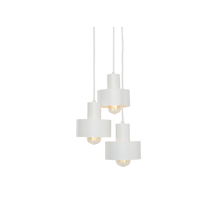 Lampa suspendata, Customform, Metal, 60 W, Alb