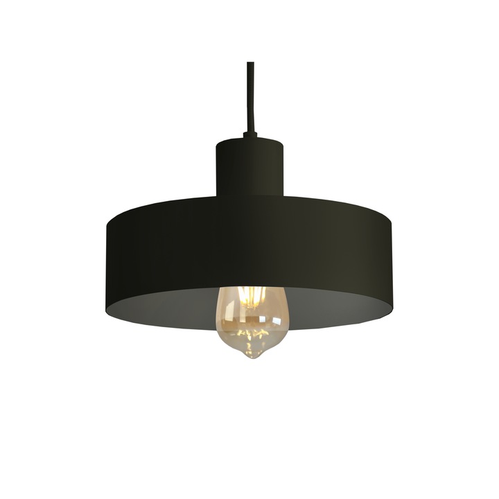 Lampa suspendata, Customform, Metal, 60 W, Negru