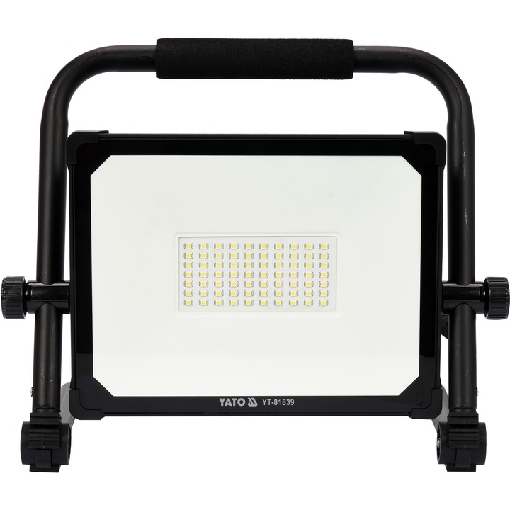 Hordozható LED projektor, Yato, 50 W, 5000 lm, Fekete