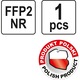 Masca de protectie filtranta FFP2/PZ, Yato, Alb/Verde