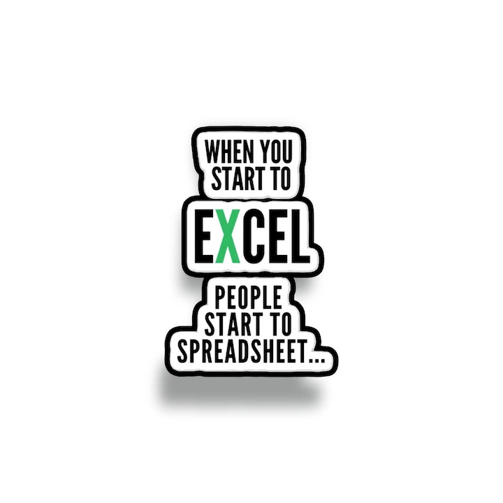 Insigna din lemn cu brosa When you start to excel, multicolor, 3 cm