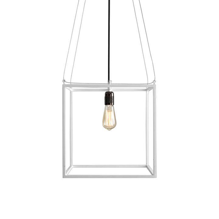 Lampa suspendata, Customform, Metal, 60 W, Alb