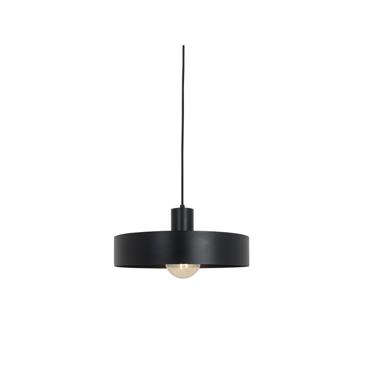 Lampa suspendata, Customform, Metal, 60 W, Negru